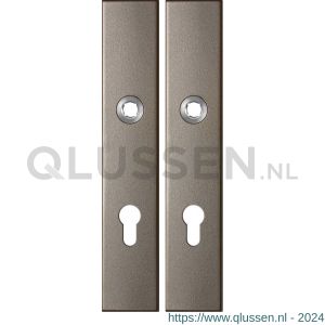 GPF Bouwbeslag Anastasius 1125.A3 PC72 langschild rechthoekig enkelverend 218x40x8,5 mm PC72 Mocca blend GPF1125A30142