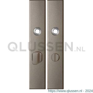 GPF Bouwbeslag Anastasius 1125.A3 WC63/8 groot langschild rechthoekig 218x40x8,5 mm WC63/8 grote knop Mocca blend GPF1125A30863