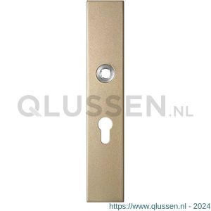 GPF Bouwbeslag Anastasius 1125.A4L PC55 deurkruk gatdeel linkswijzend langschild rechthoekig 218x40x8,5 mm PC55 Champagne blend GPF1125A40232