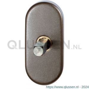 GPF Bouwbeslag Anastasius 1130.A3.0060 draaikiepmechanisme ovaal 65x30x12 mm met stift binnenzijde 65 mm Mocca blend GPF1130A30060