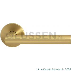 GPF Bouwbeslag Entree 115VRP4R L-haaks model 19 mm deurkruk gatdeel op rozet 53x6 mm rechtswijzend PVD mat messing GPF115VR0300P4