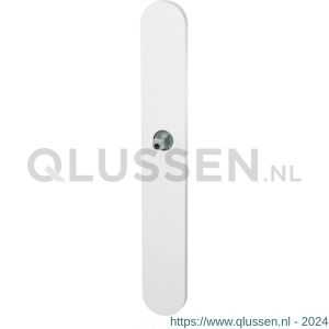 GPF Bouwbeslag ZwartWit 1170.62.411 XL BB72 langschild XL afgerond 282x40x8,5 mm BB72 met vastgelaste knopvastzetter wit GPF1170620411