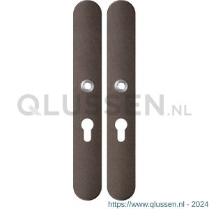 GPF Bouwbeslag Anastasius 1170.A1 PC55 langschild afgerond enkelverend 282x40x8,5 mm PC55 Dark blend GPF1170A10132