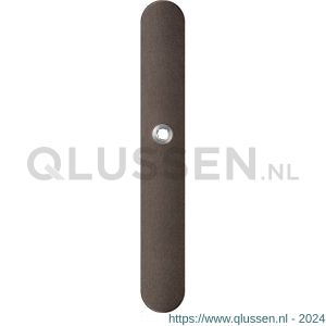 GPF Bouwbeslag Anastasius 1170.A1R blind deurkruk gatdeel rechtswijzend langschild afgerond 282x40x8,5 mm blind Dark blend GPF1170A10300