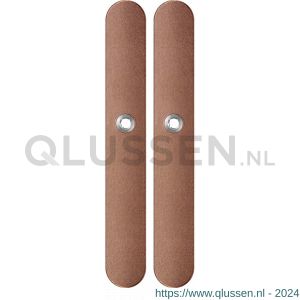 GPF Bouwbeslag Anastasius 1170.A2 blind langschild afgerond enkelverend 282x40x8,5 mm blind Bronze blend GPF1170A20100