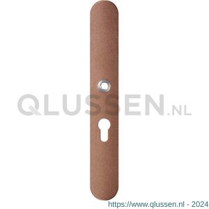 GPF Bouwbeslag Anastasius 1170.A2L PC55 deurkruk gatdeel linkswijzend langschild afgerond 282x40x8,5 mm PC55 Bronze blend GPF1170A20232