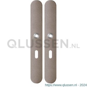 GPF Bouwbeslag Anastasius 1170.A3 BB56 langschild afgerond enkelverend 282x40x8,5 mm BB56 Mocca blend GPF1170A30101