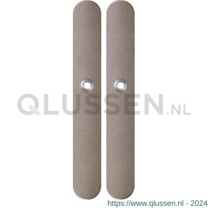 GPF Bouwbeslag Anastasius 1170.A3 blind langschild afgerond enkelverend 282x40x8,5 mm blind Mocca blend GPF1170A30100