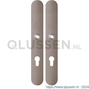 GPF Bouwbeslag Anastasius 1170.A3 PC72 langschild afgerond enkelverend 282x40x8,5 mm PC72 Mocca blend GPF1170A30142