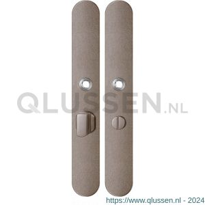 GPF Bouwbeslag Anastasius 1170.A3 WC55/8 groot langschild afgerond enkelverend 282x40x8,5 mm WC55/8 grote knop Mocca blend GPF1170A30855