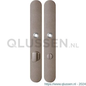 GPF Bouwbeslag Anastasius 1170.A3 WC72/8 groot langschild afgerond enkelverend 282x40x8,5 mm WC72/8 grote knop Mocca blend GPF1170A30872