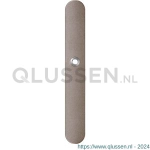 GPF Bouwbeslag Anastasius 1170.A3R blind deurkruk gatdeel rechtswijzend langschild afgerond 282x40x8,5 mm blind Mocca blend GPF1170A30300