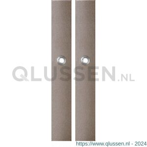 GPF Bouwbeslag Anastasius 1175.A3 blind langschild rechthoekig enkelverend 282x40x8,5 mm blind Mocca blend GPF1175A30100