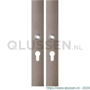 GPF Bouwbeslag Anastasius 1175.A3 PC55 langschild rechthoekig enkelverend 282x40x8,5 mm PC55 Mocca blend GPF1175A30132