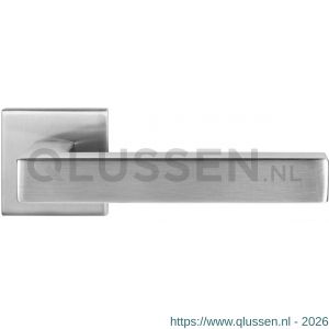 GPF Bouwbeslag RVS 1302.09-02 GPF1302.02 Zaki+ deurkruk op vierkant rozet RVS 50x50x8 mm RVS geborsteld GPF1302090100-02