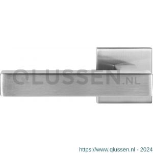 GPF Bouwbeslag RVS 1307.09-02L Toromet deurkruk op vierkante rozet 50x50x8 mm linkswijzend RVS mat geborsteld GPF1307090200-02