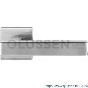 GPF Bouwbeslag RVS 1307.09-02R Toromet deurkruk op vierkante rozet 50x50x8 mm rechtswijzend RVS mat geborsteld GPF1307090300-02