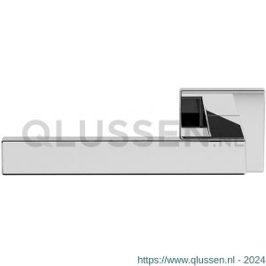 GPF Bouwbeslag RVS 1308.49-02L Zika deurkruk gatdeel linkswijzend op vierkant rozet 50x50x8 mm RVS gepolijst GPF1308490200-02