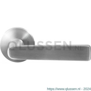 GPF Bouwbeslag RVS 1325.09-00 Kume deurkruk op ronde rozet 50x8 mm RVS mat geborsteld GPF1325090100-00