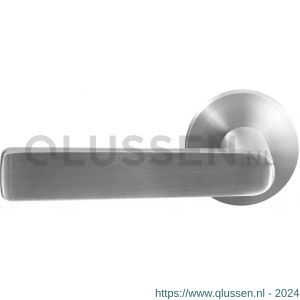 GPF Bouwbeslag RVS 1325.09-00L/R Kume deurkruk gatdeel op ronde rozet 50x8 mm links-rechtswijzend RVS mat geborsteld GPF1325090200-00