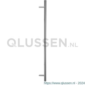 GPF Bouwbeslag RVS 9665.K1 deurgreep GPF15 verkropt 25x500/350 mm voetje 22 mm RVS geborsteld met enkel- en dubbelzijdige bevestiging GPF9665K1715