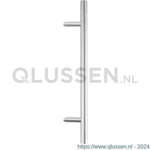 GPF Bouwbeslag RVS 9685.K3 deurgreep GPF20 verkropt 32x640/440 mm met decorring voetje 25 mm met bevestiging RVS geborsteld GPF9685K3720