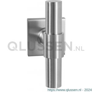 GPF Bouwbeslag RVS 3047.09-02L GPF3047.02L Hipi Deux+ kruiskruk gatdeel op vierkant rozet RVS 50x50x8 mm linkswijzend RVS geborsteld GPF3047090200-02