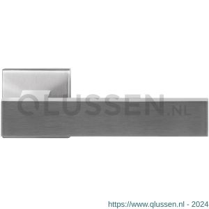 GPF Bouwbeslag RVS 3115.09-02R GPF3115.02R Hinu deurkruk gatdeel op vierkant rozet RVS 50x50x8 mm rechtswijzend RVS geborsteld GPF3115090300-02