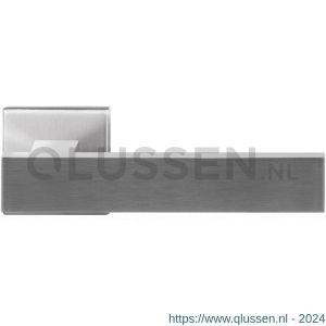 GPF Bouwbeslag RVS 3115.09-02R Hinu deurkruk gatdeel op vierkante rozet 50x50x8 mm rechtswijzend RVS mat geborsteld GPF3115090300-02