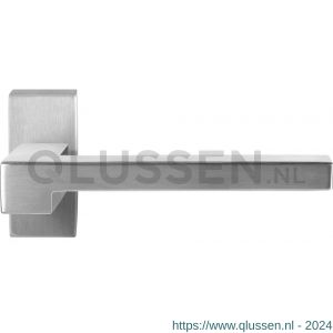 GPF Bouwbeslag RVS 3160.09-01R Raa deurkruk gatdeel op rechthoekige rozet 70x32x10 mm rechtswijzend RVS mat geborsteld GPF3160090300-01