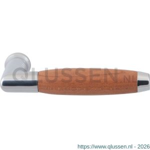 GPF Bouwbeslag RVS 4005 Ika deurkruk haaks met trapezium eindknop RVS gepolijst-kersen GPF400541100
