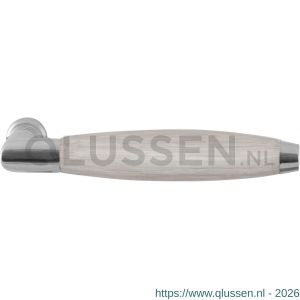GPF Bouwbeslag RVS 4013L/R XL Ika XL deurkruk gatdeel links-rechtswijzend haaks met trapezium eindknop RVS gepolijst-eiken whitewash GPF401341200