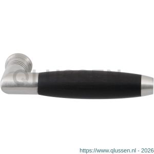 GPF Bouwbeslag RVS 4030 Ika deurkruk haaks met trapezium eindknop RVS geborsteld-ebben GPF403001100