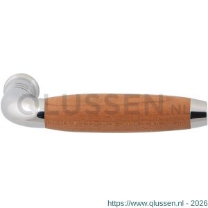 GPF Bouwbeslag RVS 4205 Ika deurkruk gebogen met trapezium eindknop RVS gepolijst-kersen GPF420541100