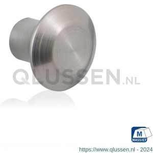 GPF Bouwbeslag RVS 5520.20 meubelknop rond 20 mm hoogte 16 mm RVS geborsteld GPF552009020