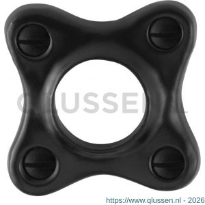 GPF Bouwbeslag Smeedijzer 6100.09L/R rozet klassiek 44x44x9 mm links-rechtswijzend smeedijzer zwart GPF610009200