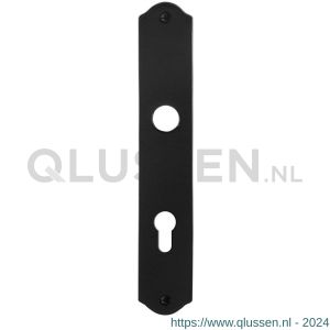 GPF Bouwbeslag Smeedijzer 6100.22L/R PC72 deurkruk gatdeel schild 238x41x4 mm PC72 links-rechtswijzend smeedijzer zwart GPF610022242