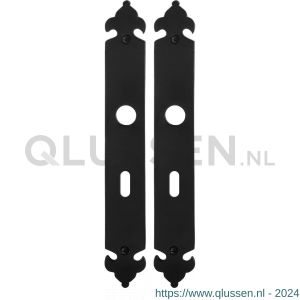 GPF Bouwbeslag Smeedijzer 6100.25 BB56 langschild 291x41x4 mm BB56 smeedijzer zwart GPF610025101