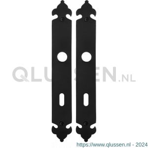 GPF Bouwbeslag Smeedijzer 6100.25 BB72 langschild 291x41x4 mm BB72 smeedijzer zwart GPF610025111