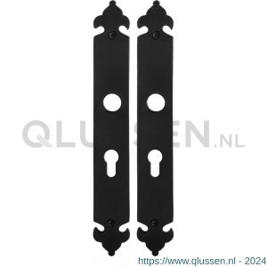 GPF Bouwbeslag Smeedijzer 6100.25 PC55 langschild 291x41x4 mm PC55 smeedijzer zwart GPF610025132