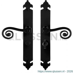 GPF Bouwbeslag Smeedijzer 6200.60 WC55/8 Kera deurkruk op langschild 291x41x4 mm WC55/8 smeedijzer zwart GPF6200600883-25