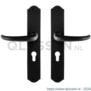 GPF Bouwbeslag Smeedijzer 6205.60 PC55 Uhka deurkruk op schild 238x41x4 mm PC55 smeedijzer zwart GPF6205600132-22