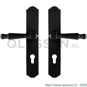GPF Bouwbeslag Smeedijzer 6210.60 PC72 Mela deurkruk op schild 238x41x4 mm PC72 smeedijzer zwart GPF6210600142-22
