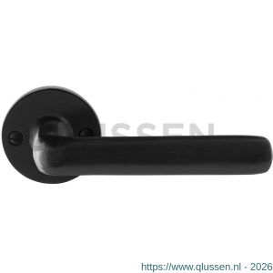 GPF Bouwbeslag Smeedijzer 6235.60-00 Ilo deurkruk op rond rozet 53x5 mm smeedijzer zwart GPF6235600100-00