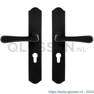 GPF Bouwbeslag Smeedijzer 6240.60 PC55 Paju deurkruk op schild 238x41x4 mm PC55 smeedijzer zwart GPF6240600132-22