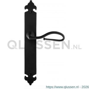 GPF Bouwbeslag Smeedijzer 6260.60R blind Lumi deurkruk gatdeel op langschild 291x41x4 mm rechtswijzend smeedijzer zwart GPF6260600300-25