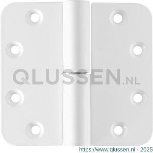 GPF Bouwbeslag ZwartWit 6351.66 paumelle 89x96 mm DIN links ronde hoek draagvermogen bij 2 stuks 80 kg hardstalen kogel wit egaal GPF635166500