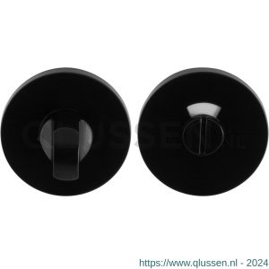 GPF Bouwbeslag Entree 6903VZ toiletgarnituur rond 53x6 mm stift 8 mm met rood-wit indicator zwart egaal GPF6903VZ109