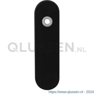 GPF Bouwbeslag ZwartWit 8100.10L BB56 deurkruk gatdeel linkswijzend kortschild afgerond 169x46x8,5 mm BB56 zwart GPF810010201