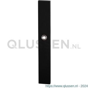 GPF Bouwbeslag ZwartWit 8100.75 XL WC55/8 groot langschild XL rechthoekig enkelverend 282x40x8,5 mm WC55/8 grote knop zwart GPF810075855